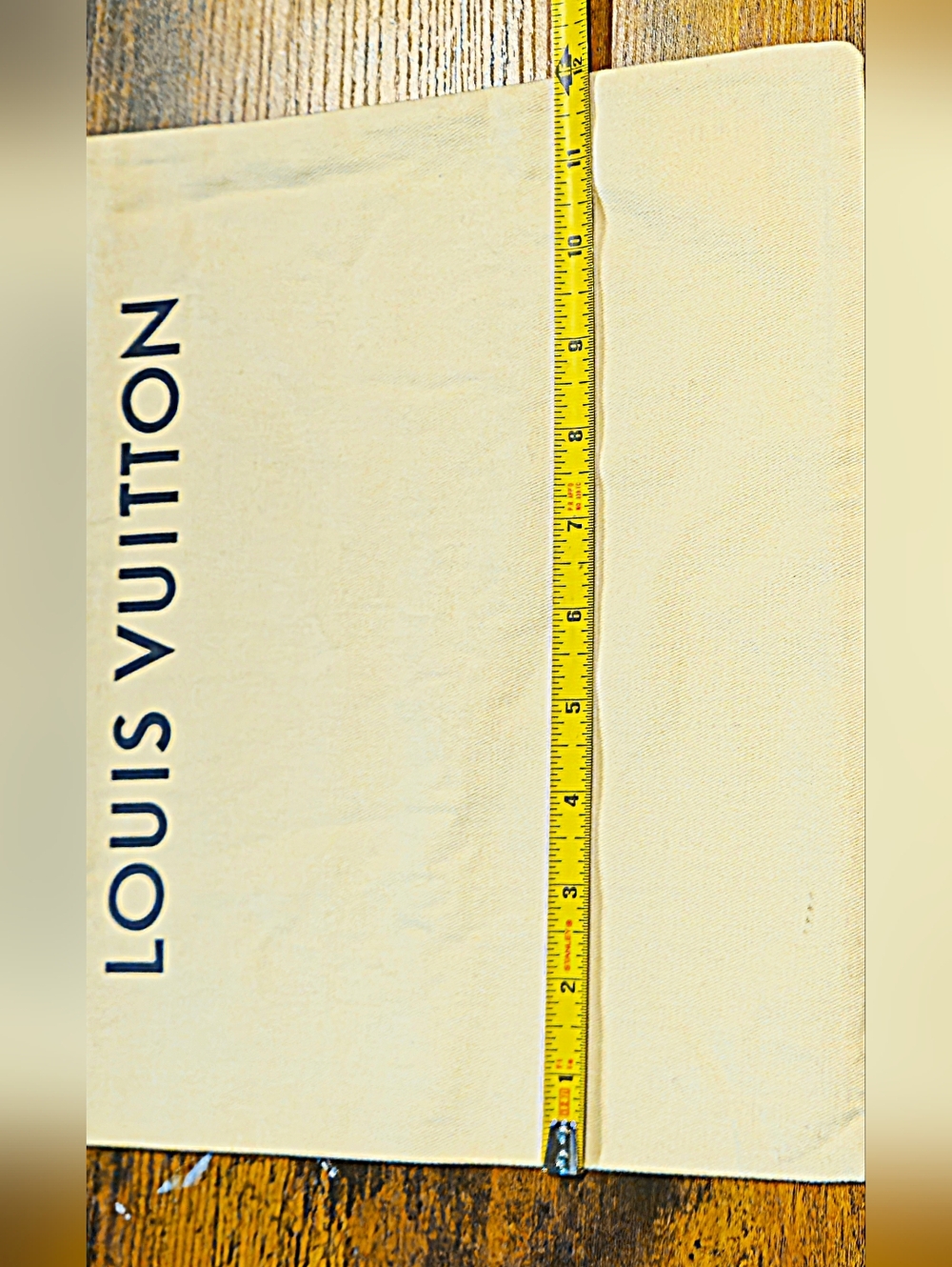 NEW Louis Vuitton Cream Dust Bag Blue Drawstring Speedy 25 30 PM Handbag Storage - Picture 7 of 7